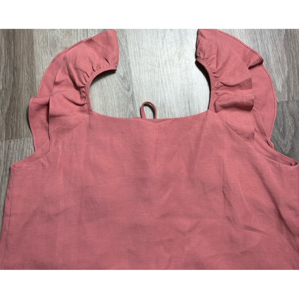 Hatch Dusty Rose Ruffle-Shoulder Midi Dress - Picture 8 of 11